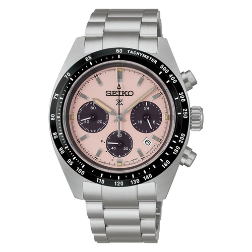 Relógio Seiko Prospex Speedtimer Cronógrafo Solar - SSC963B1 R1SX Salmão