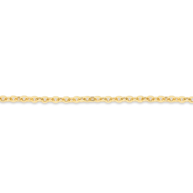 Pulseira elo Cadeado ouro 18k oca polida 22CM 2
