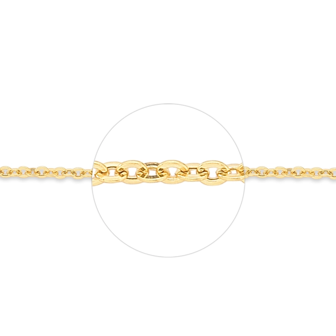 Pulseira elo Cadeado ouro 18k oca polida 22CM 3