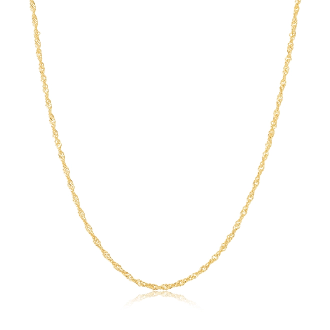 Corrente malha Singatura ouro 18k polida 50CM 1