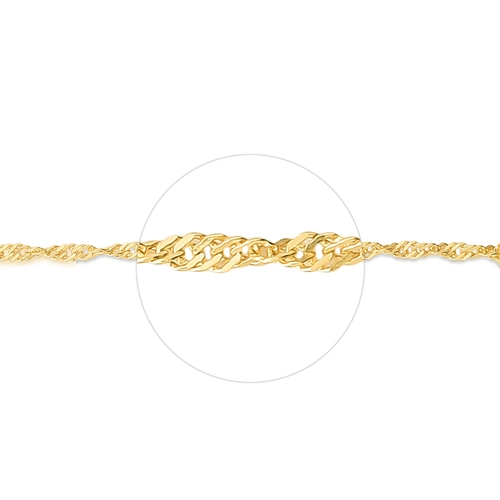 Corrente malha Singatura ouro 18k polida 50CM