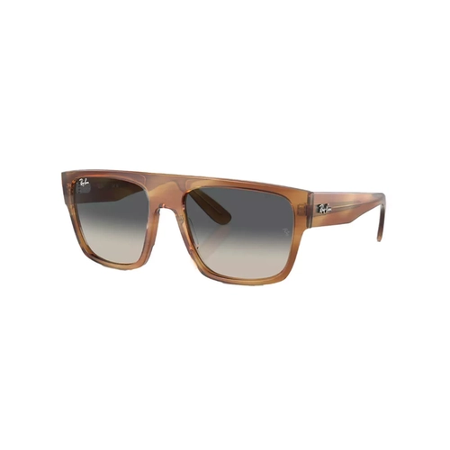 Óculos de Sol Ray-Ban Drifter 0RB0360S 14037157 Propionato Marrom Listrado com lentes na cor Cinza