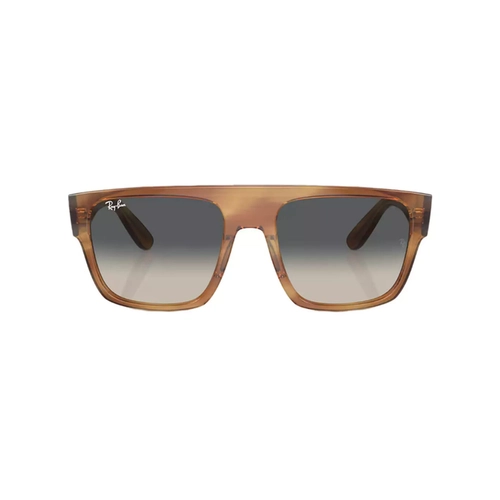 Óculos de Sol Ray-Ban Drifter 0RB0360S 14037157 Propionato Marrom Listrado com lentes na cor Cinza