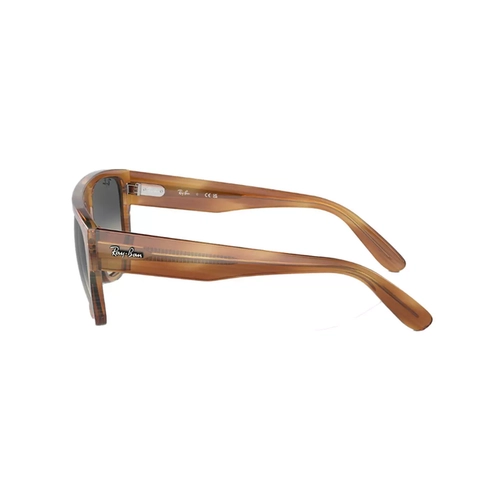 Óculos de Sol Ray-Ban Drifter 0RB0360S 14037157 Propionato Marrom Listrado com lentes na cor Cinza