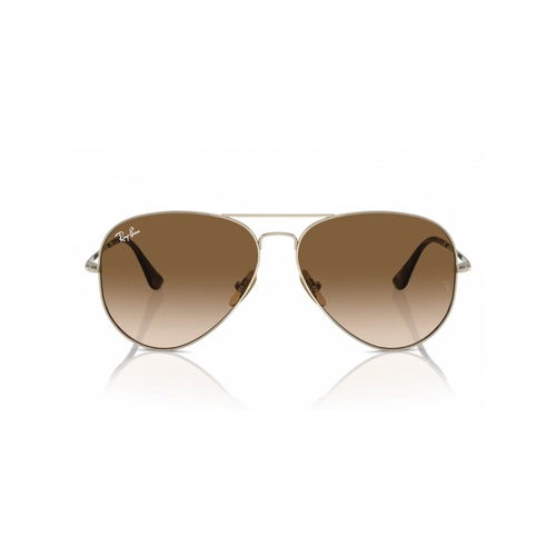 Óculos de Sol Ray-Ban Aviator II Titanium 0RB8089 926551 Titânio Dourado com lentes na cor Marrom