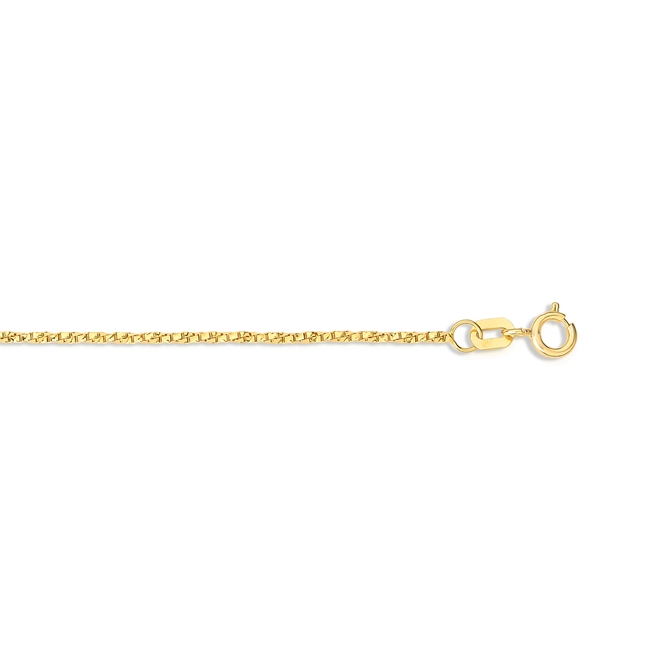 Corrente Veneziana torcida ouro 18k diamantada polida 45CM 4