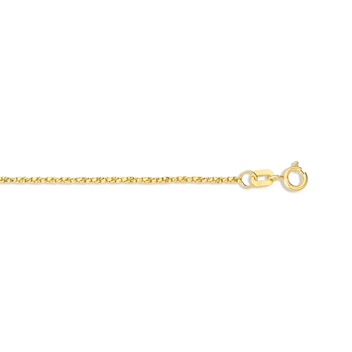 Corrente Veneziana torcida ouro 18k diamantada polida 45CM