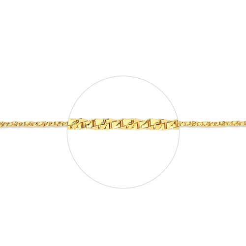Corrente Veneziana torcida ouro 18k diamantada polida 45CM
