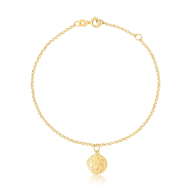 Pulseira de elos ouro 18k com medalha de São Bento dupla face 1