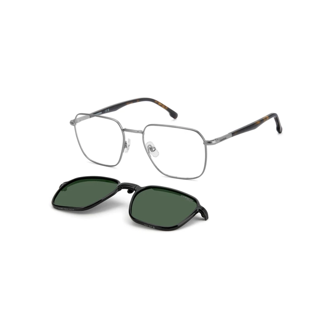 Óculos de Grau Carrera CA 388/C R80 5319 S Metal Cinza com Clip-On na cor Verde Polarizado 1