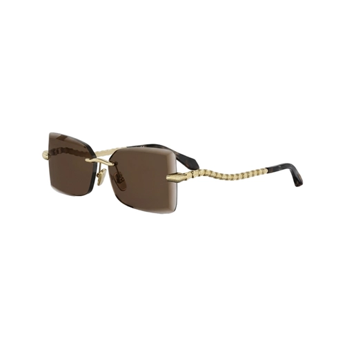 Óculos de Sol Bvlgari BV40094U_5930E Metal Dourado com lentes na cor Marrom
