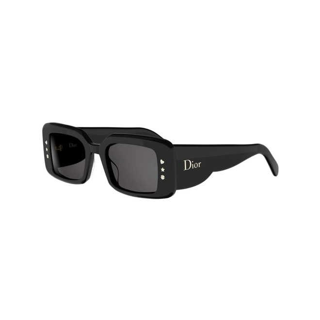 Óculos de Sol Christian Dior DiorLuckyCharms S1I CD40255I_5101A Acetato Preto com lentes na cor Cinza 1