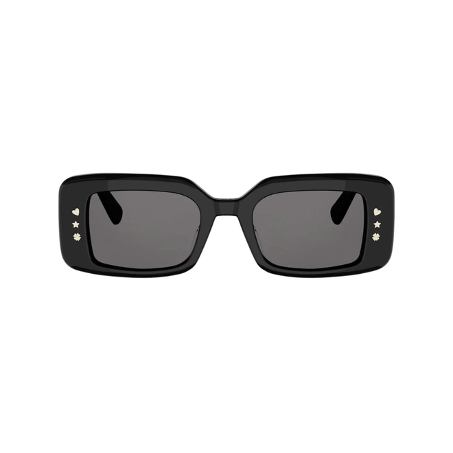 Óculos de Sol Christian Dior DiorLuckyCharms S1I CD40255I_5101A Acetato Preto com lentes na cor Cinza 2