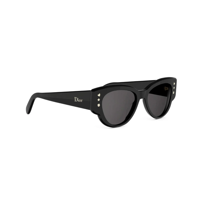 Óculos de Sol Christian Dior DiorLuckyCharms B1I CD40256I_5301A Acetato Preto com lentes na cor Cinza 3
