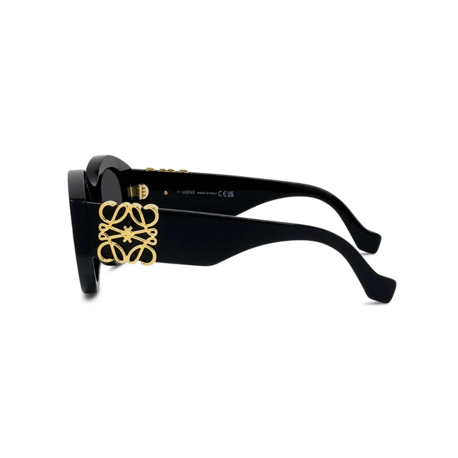 Óculos de Sol Loewe LW40188I_5001A Acetato Preto com lentes na cor Cinza 4