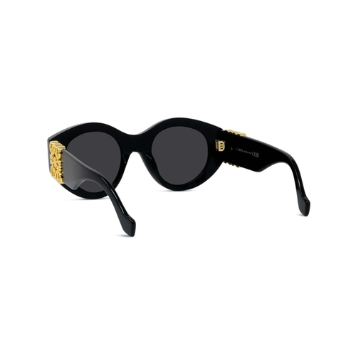 Óculos de Sol Loewe LW40188I_5001A Acetato Preto com lentes na cor Cinza