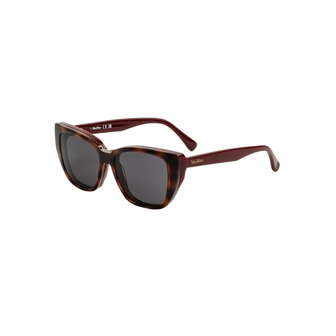 Óculos de Grau MaxMara MM5212_53069 Acetato Bordô com Clip-On na cor Cinza 2