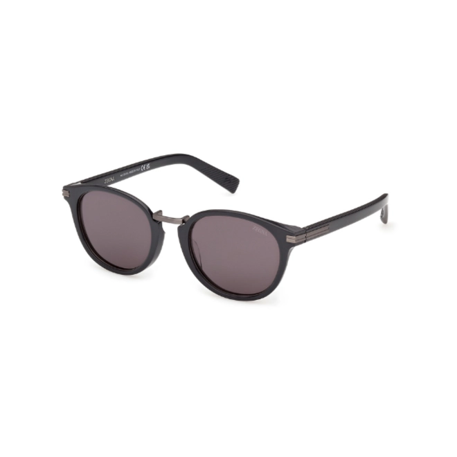 Óculos de Sol Ermenegildo Zegna EZ0284-H_5120A Titânio e Acetato Cinza com lentes na cor Cinza 1