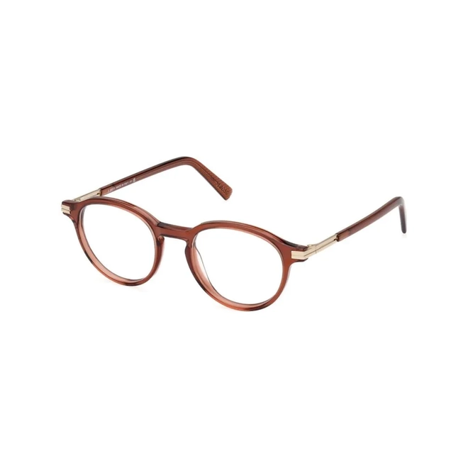 Óculos de Grau Ermenegildo Zegna EZ5269_48048 Acetato Marrom Transparente 1