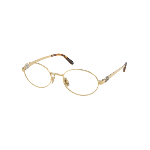 Óculos de Grau Miu Miu 0MU 50ZV 5AK1O152 Metal Dourado Polido