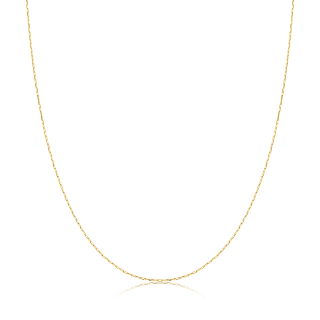 Corrente elo Cadeado ouro 18k polida 50CM 1