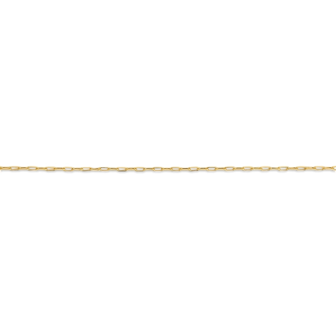 Corrente elo Cadeado ouro 18k polida 50CM 2