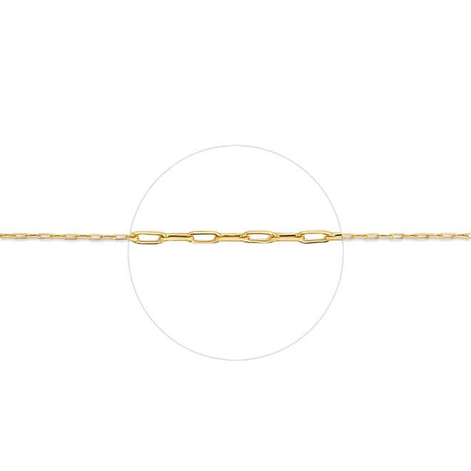 Corrente elo Cadeado ouro 18k polida 50CM 3