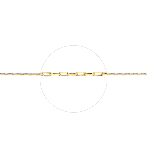 Corrente elo Cadeado ouro 18k polida 50CM