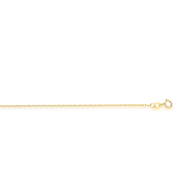 Corrente elo Cadeado curta ouro 18k polida 50CM 4