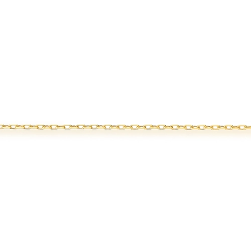 Corrente elo Cadeado curta ouro 18k polida 50CM
