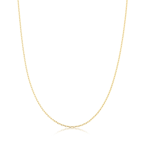 Corrente elo Cadeado curta ouro 18k polida 50CM