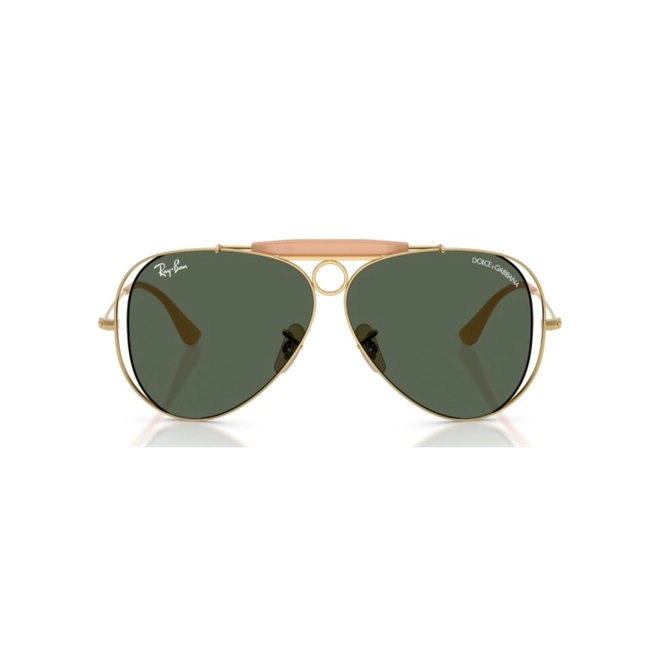 Óculos de Sol Ray-Ban X Dolce & Gabbana 0RB3138M 001/7154 Metal Dourado com lentes na cor Verde Escuro 2