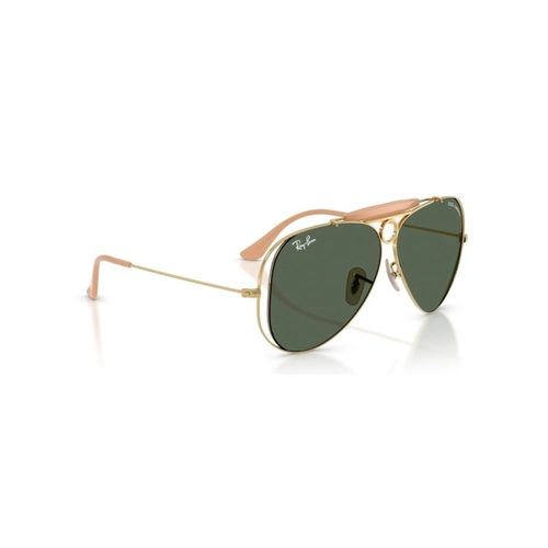 Óculos de Sol Ray-Ban X Dolce & Gabbana 0RB3138M 001/7154 Metal Dourado com lentes na cor Verde Escuro