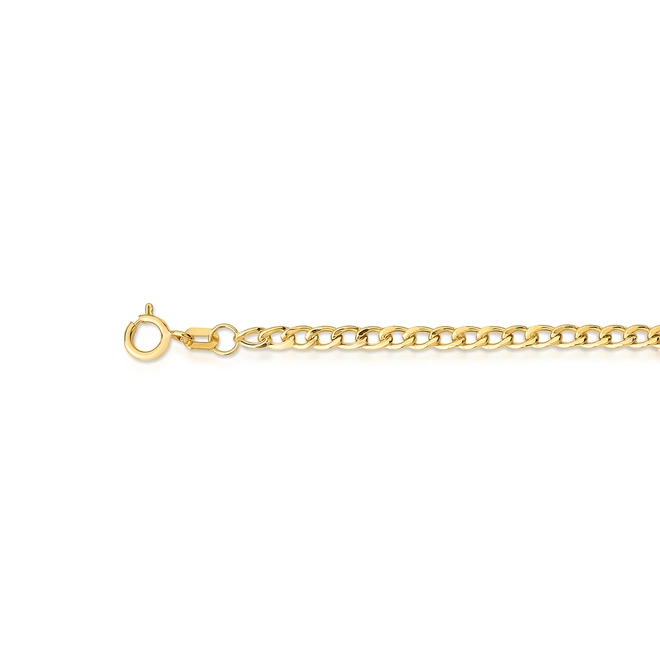 Corrente elo Groumet dupla ouro 18k polida oca 50CM 4