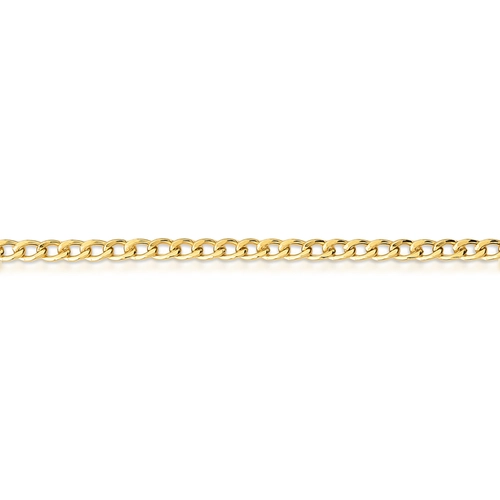 Corrente elo Groumet dupla ouro 18k polida oca 50CM