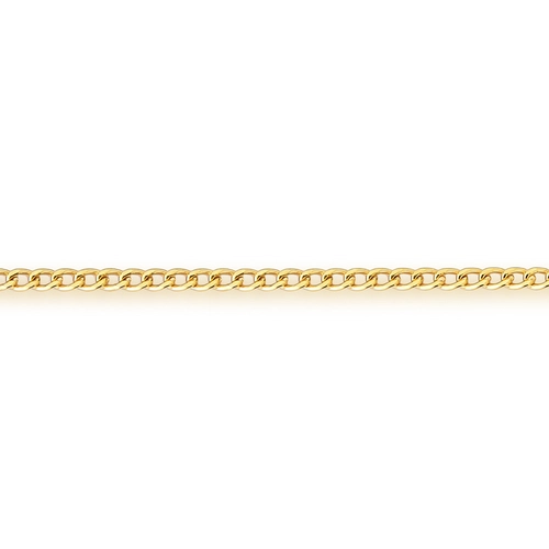 Pulseira elo Groumet ouro 18k polida 19CM
