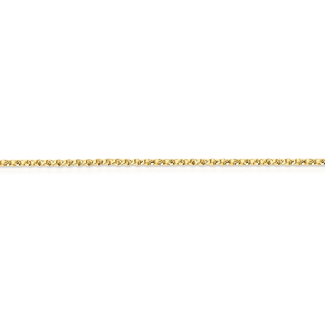 Corrente malha Veneziana torcida ouro 18k polida 40CM 2