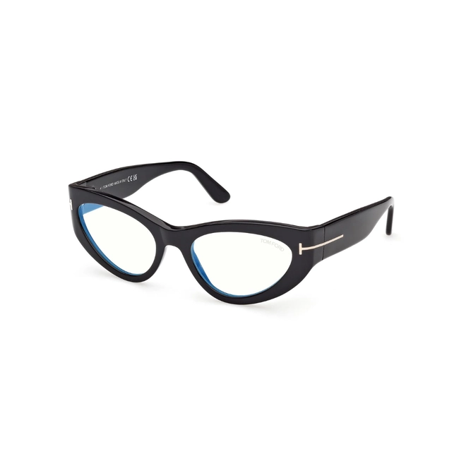 Óculos de Grau Tom Ford FT6134-B_55001 Acetato Preto 1