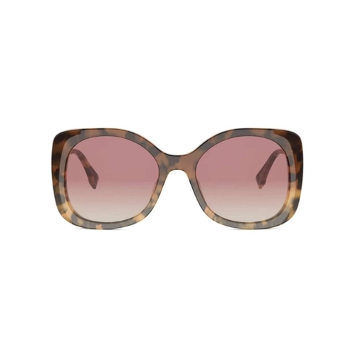 Óculos de Sol Fendi FE40201I_5555Z Acetato Marrom Mesclado com lentes na cor Rosa
