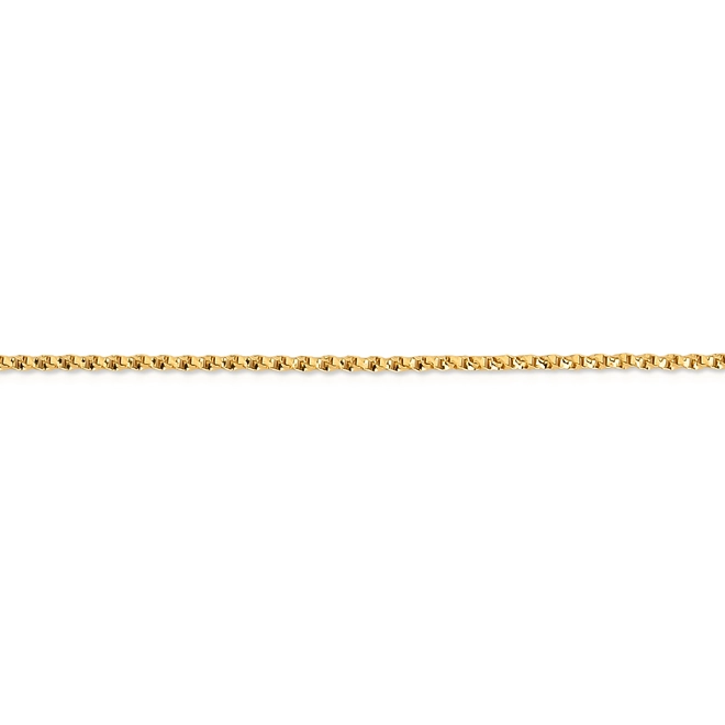Corrente malha veneziana torcida ouro 18k polida 50CM 2