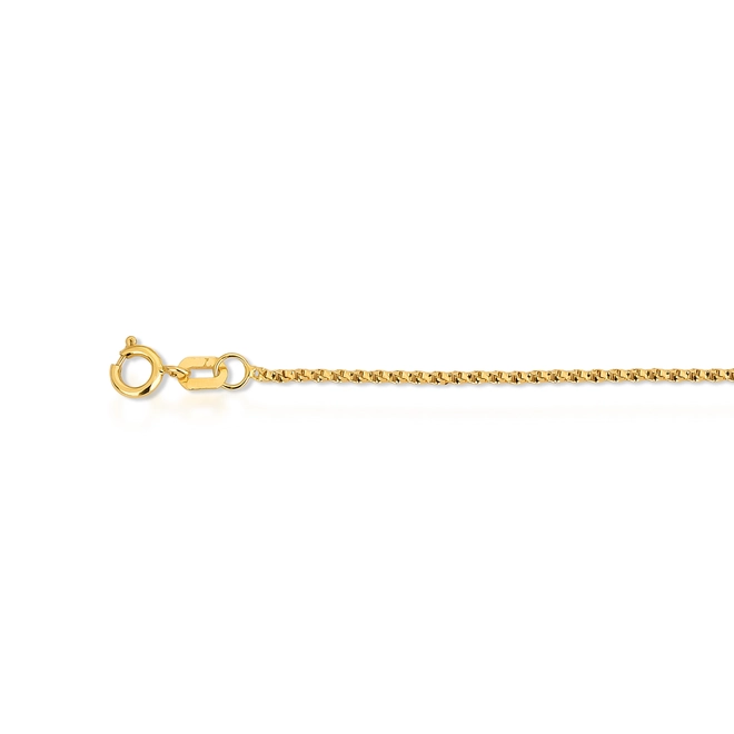 Corrente malha veneziana torcida ouro 18k polida 50CM 4