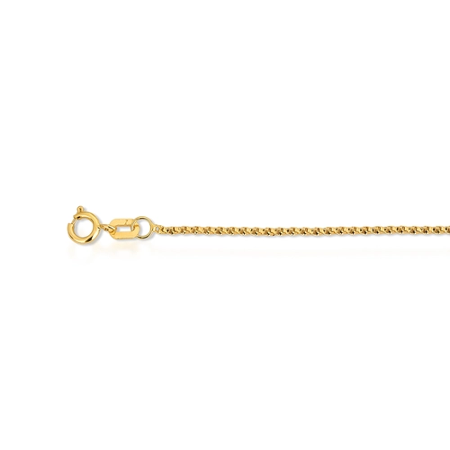 Corrente malha veneziana torcida ouro 18k polida 50CM