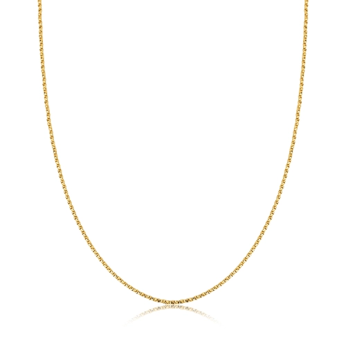 Corrente malha veneziana torcida ouro 18k polida 50CM