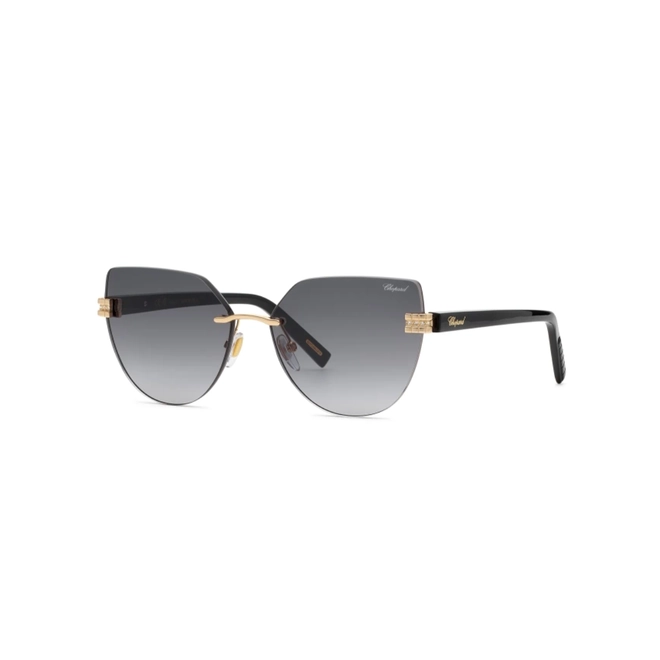 Óculos de Sol Chopard SCHM49S 60300F Metal Dourado com lentes na cor Cinza Degradê 1