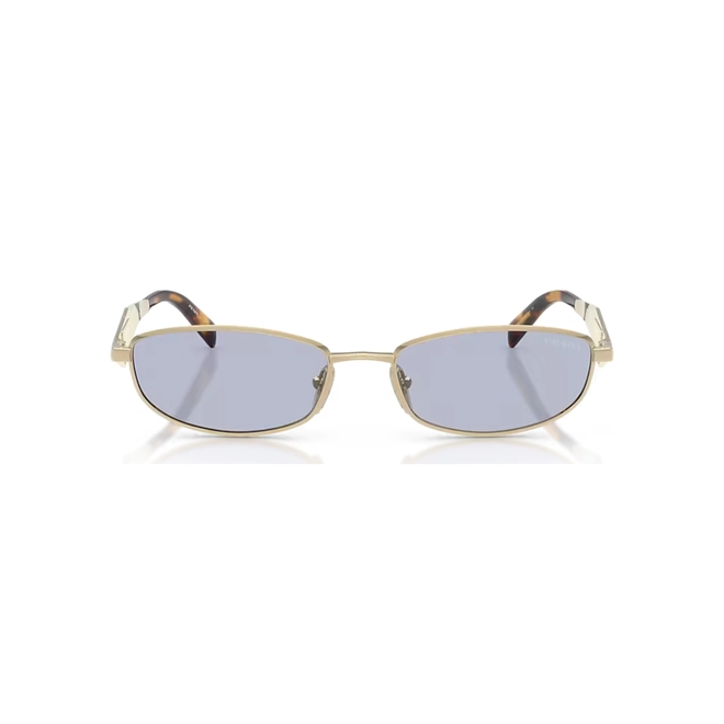 Óculos de Sol Prada 0PR D51S ZVN30X55 Metal Dourado Polido com lentes na cor Violeta 2
