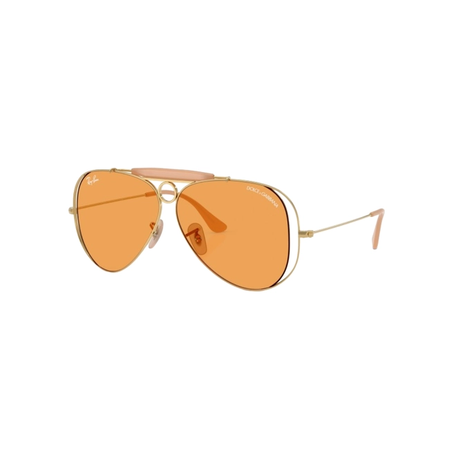 Óculos de Sol Ray-Ban X Dolce & Gabbana 0RB3138M 001/7 54 Metal Dourado com lentes na cor Laranja 1