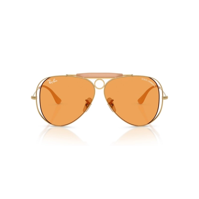 Óculos de Sol Ray-Ban X Dolce & Gabbana 0RB3138M 001/7 54 Metal Dourado com lentes na cor Laranja 2