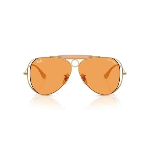 Óculos de Sol Ray-Ban X Dolce & Gabbana 0RB3138M 001/7 54 Metal Dourado com lentes na cor Laranja