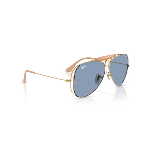 Óculos de Sol Ray-Ban X Dolce & Gabbana 0RB3138M 001/7254 Metal Dourado Polido com lentes na cor Azul