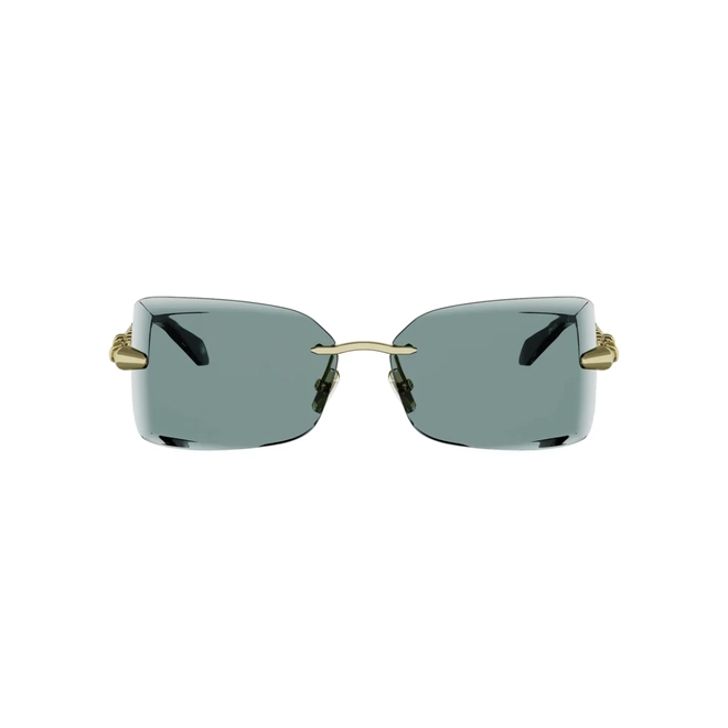 Óculos de Sol Bvlgari BV40094U_5930N Metal Dourado com lentes na cor Verde 2